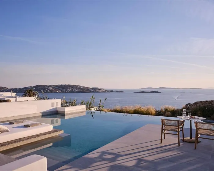 Deos Mykonos, A Myconian Collection-Adult Only, Tagoo, Grčka — Residence 2 BedRoom Omega with Private Pool Sea View