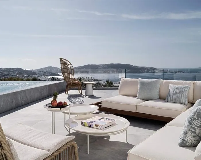 Deos Mykonos, A Myconian Collection-Adult Only, Tagoo, Grčka — Suite  Grand Lamda with Private Pool Sea View