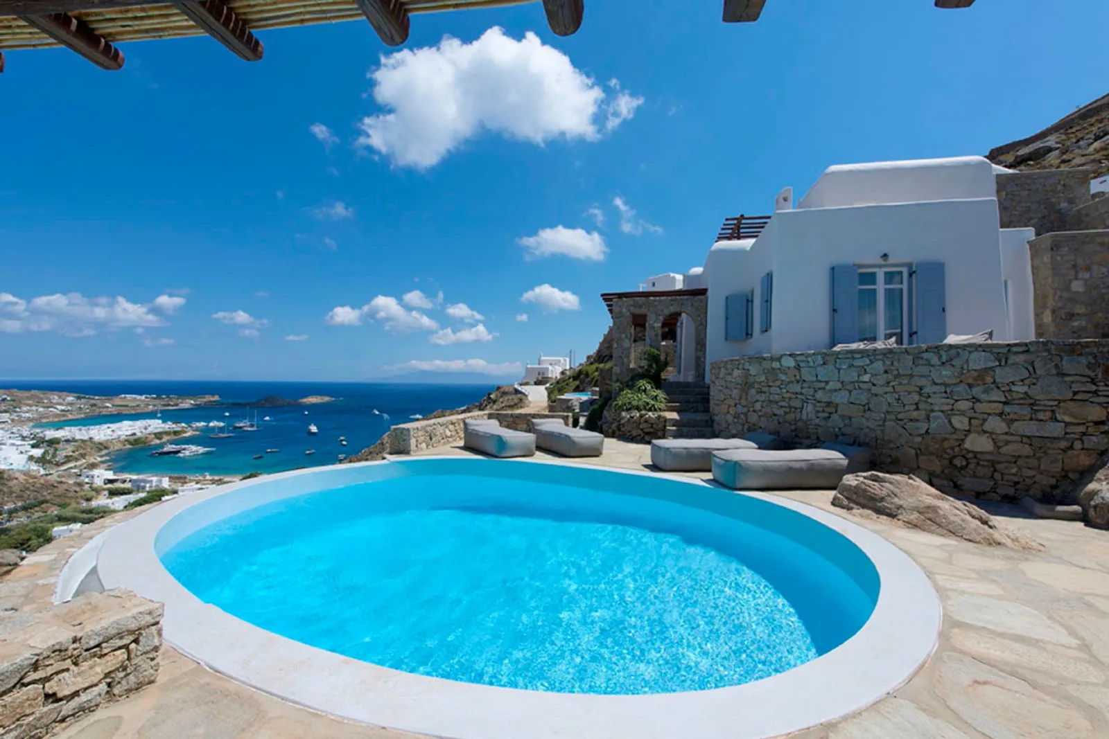 Diles Villas & Suites Mykonos, Tagoo, Grčka — Ammonite - 4 Bedroom Villa in Psarou with Private Heated Pool
