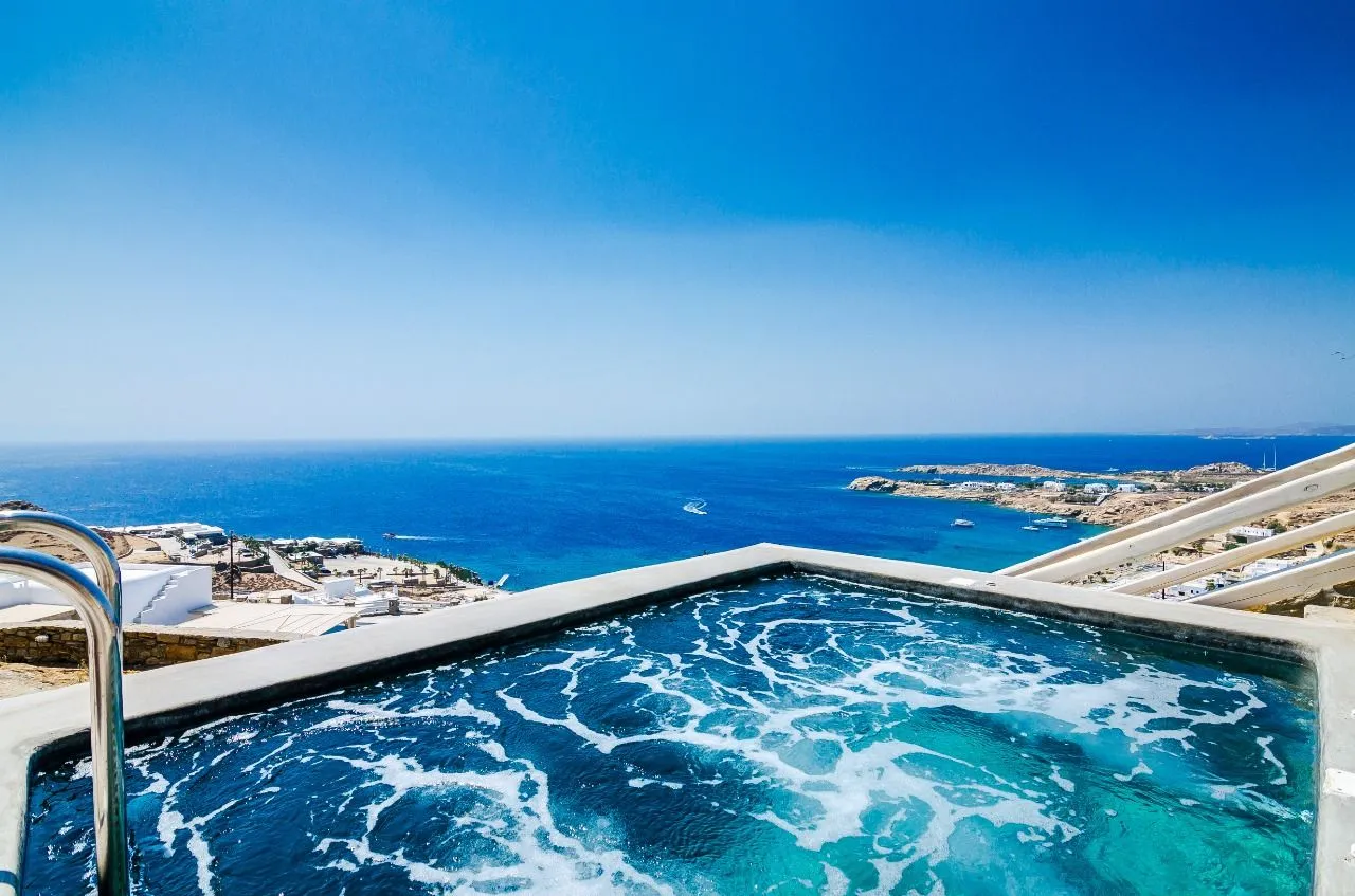 Eden View Suites & Villas, Paradise, Grčka — Honeymoon Suite Private Pool Sea View