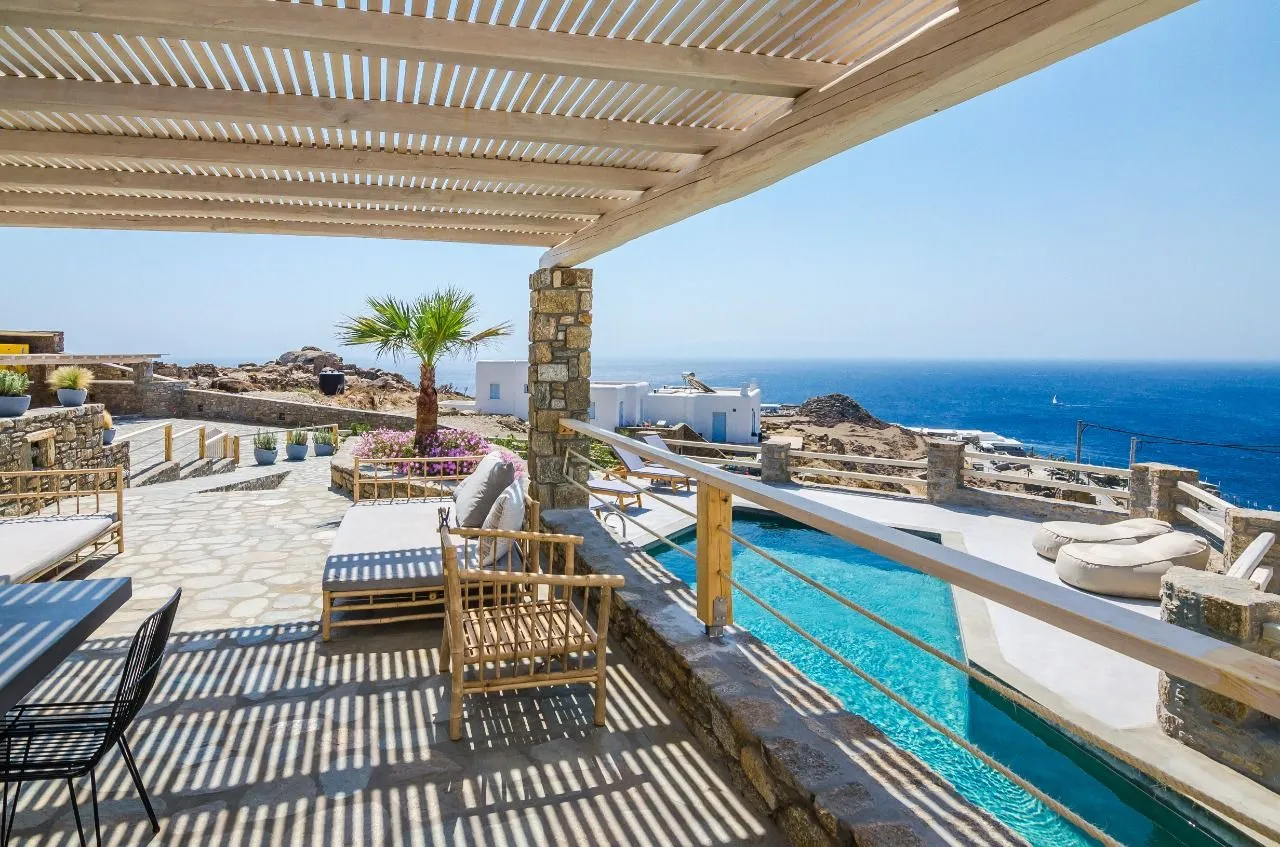 Eden View Suites & Villas, Paradise, Grčka — Villa Rock Private Pool Sea View