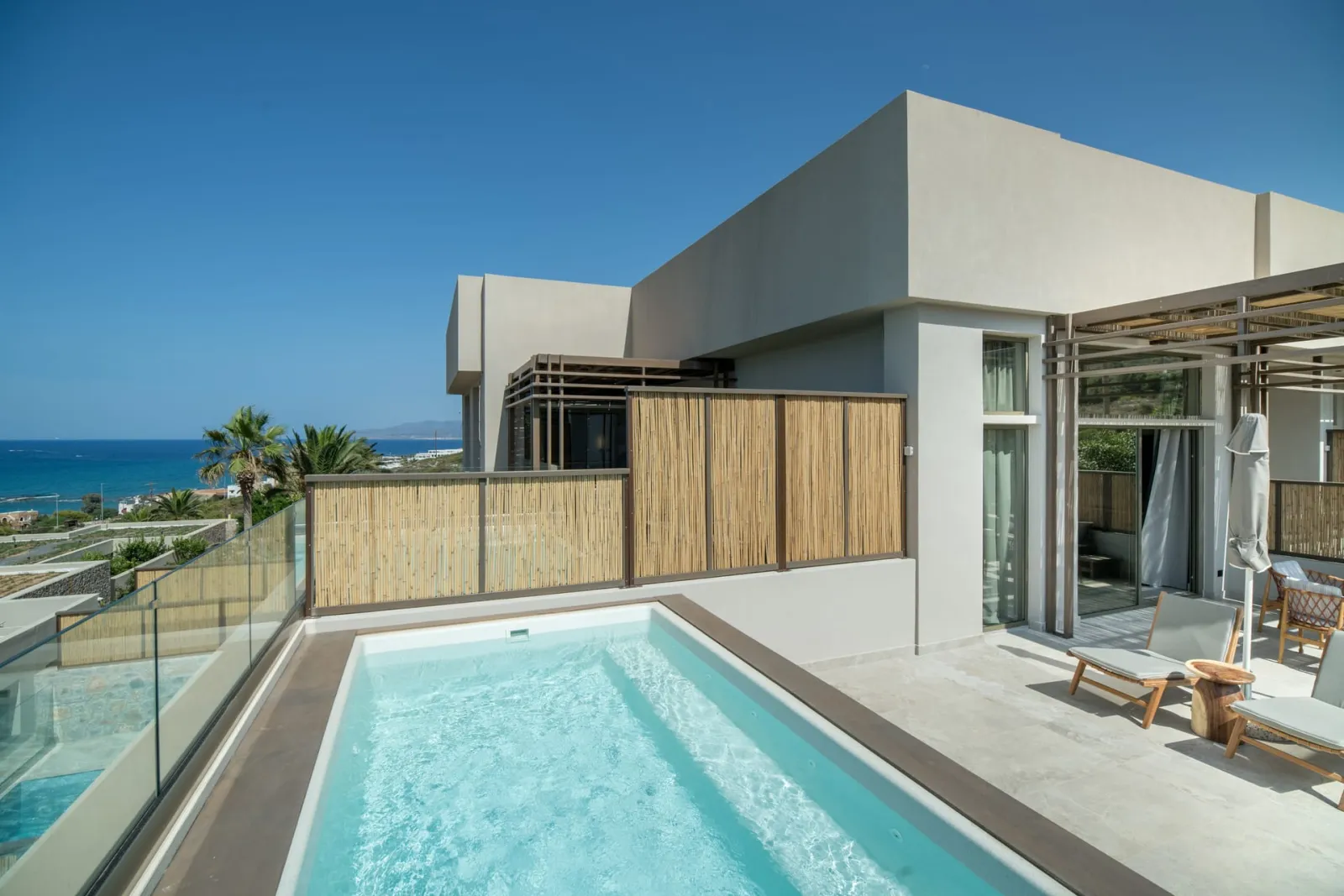 KING MINOS RETREAT Resort & Spa, Kutulufari, Grčka — Petite Suite Sea View Outdoor Hot Tub