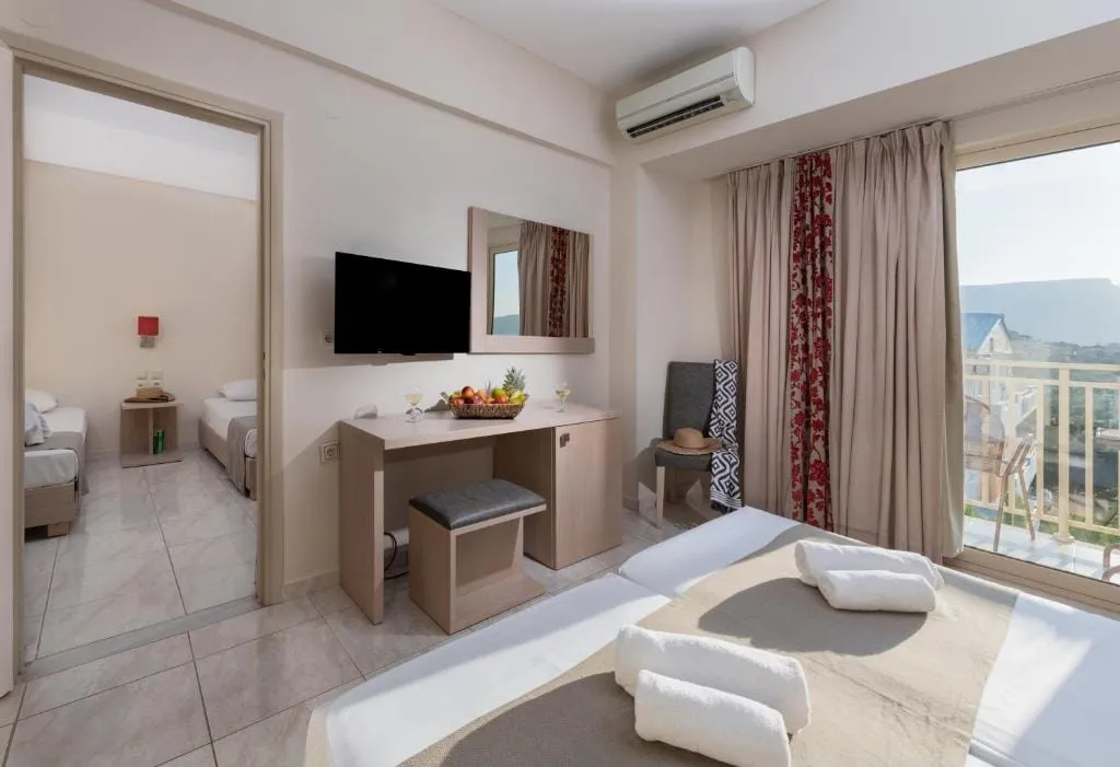 Marilena Hotel CHC, Grčka — Family 2 Bedrooms Room with Garden View