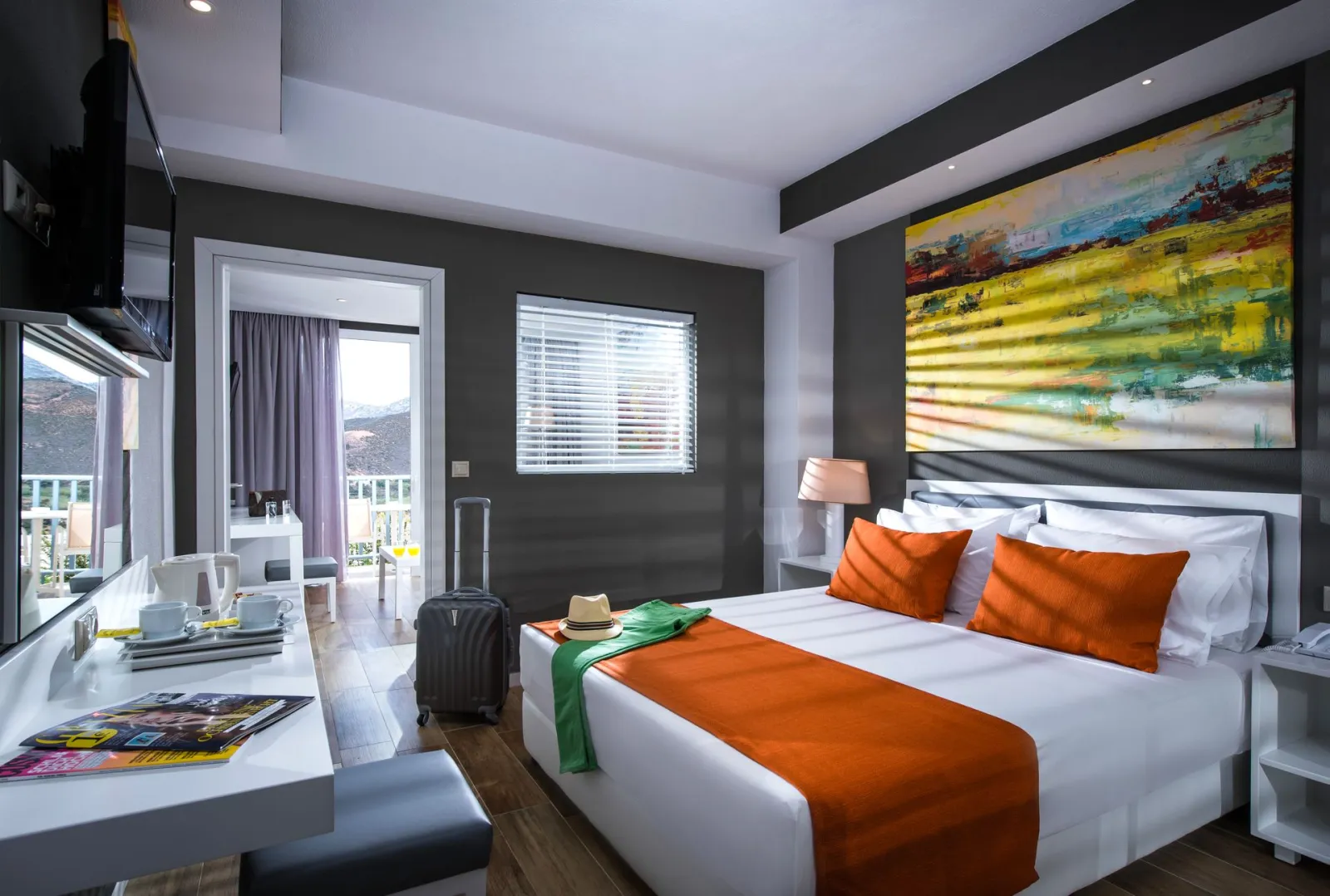 Fodele Beach and Waterpark Holiday Resort, Fodele, Grčka — Sunset Room