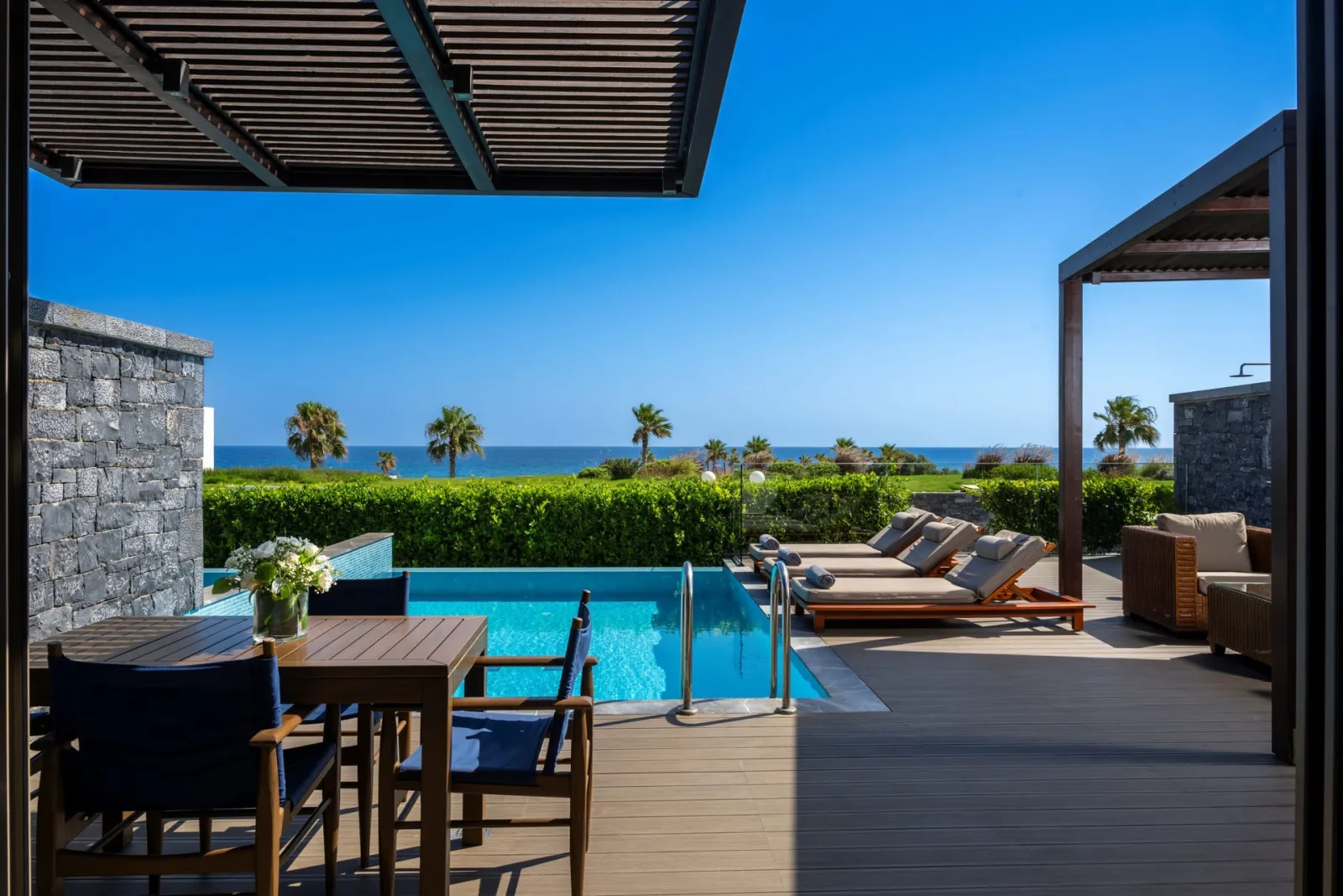 Nana Princess Suites Villas & Spa, Kutulufari, Grčka — Executive Fitness Suite Sea View with Private Pool and Gym