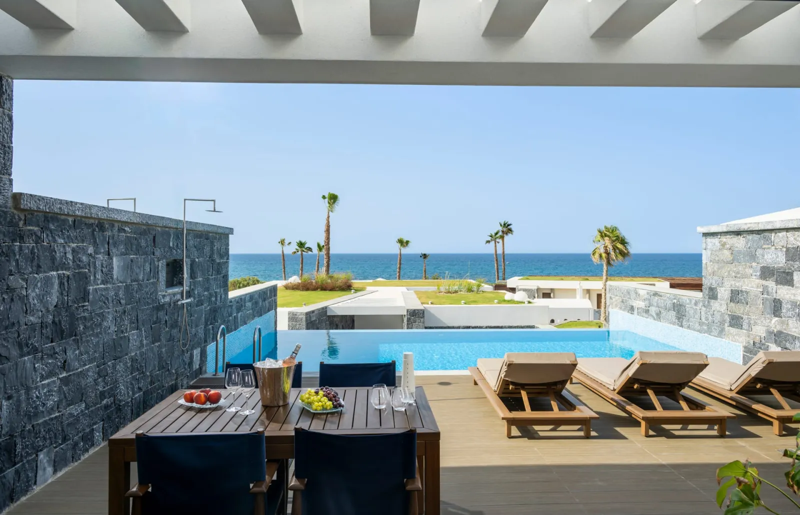 Nana Princess Suites Villas & Spa, Kutulufari, Grčka — Prestige Suite Sea View with Private Pool & Indoor Sauna