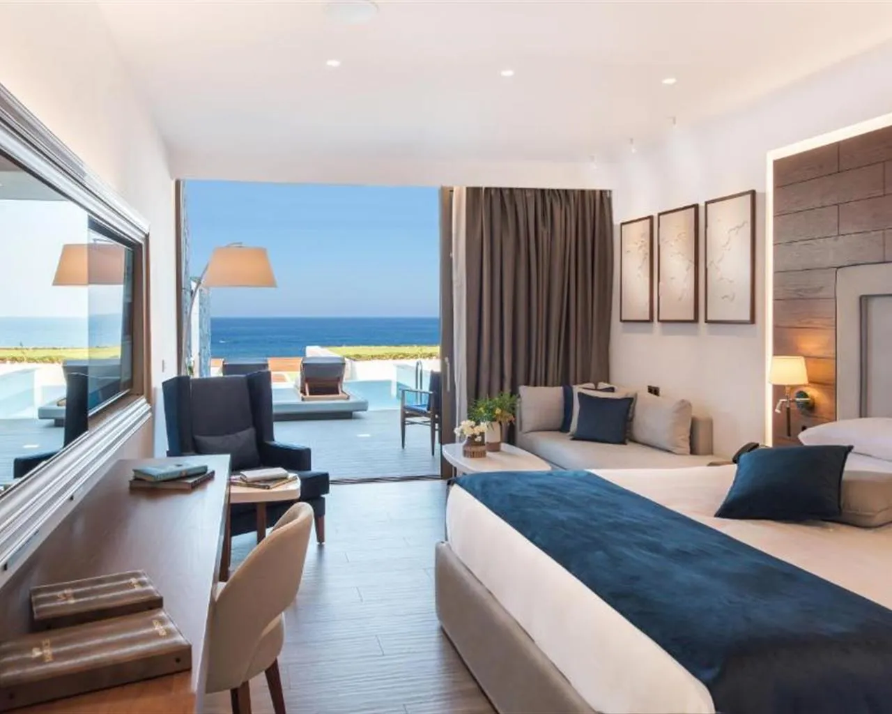 Nana Princess Suites Villas & Spa, Kutulufari, Grčka — Villa 2 BedRoom Blue Princess in 2 floors, Private Pool and Outdoor Whirlpool /Unique Villas Experience (and fitness area) Sea View