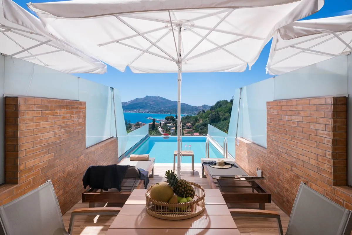 Avalon Palace Hotel by GHH, Bochali, grad Zakintos, Grčka — Suite with Panoramic Sea View & Private Pool - 45 m²