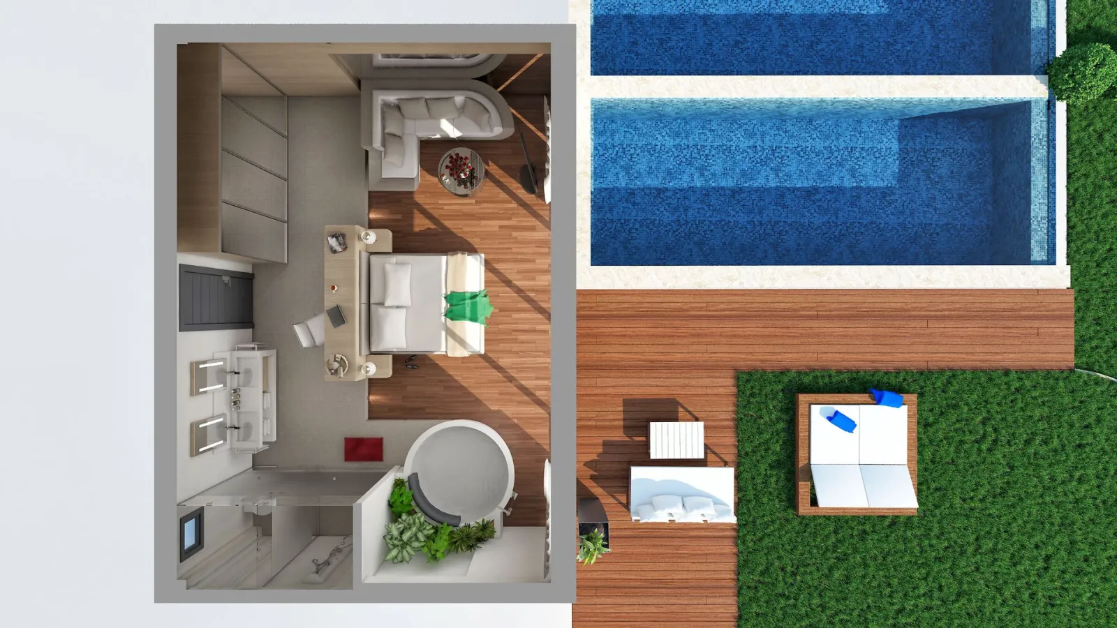 Lesante Blu Exclusive Beach Resort, Tragaki, Grčka — Deluxe Suite Sea View with Private Pool