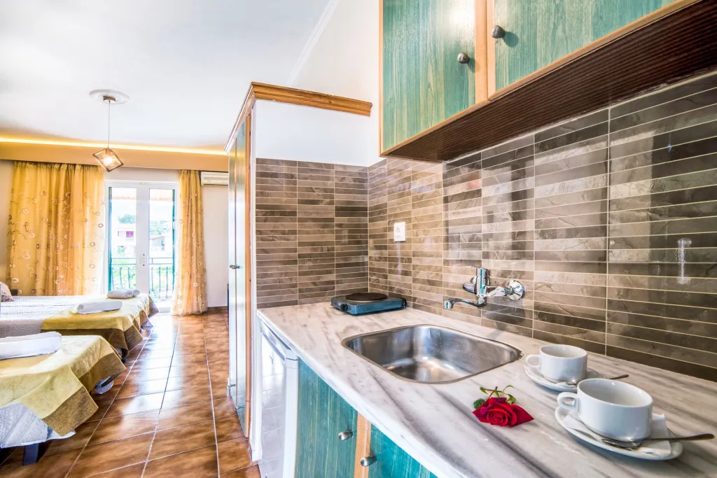 Acapulco Marinos Studios Apartments, Laganas, Grčka — smeštajna jedinica
