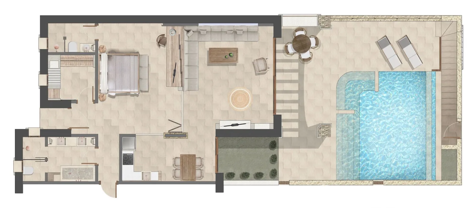 Lesante Cape, Akrotiri, Grčka — Premium One Bedroom Sea View Pool Villa