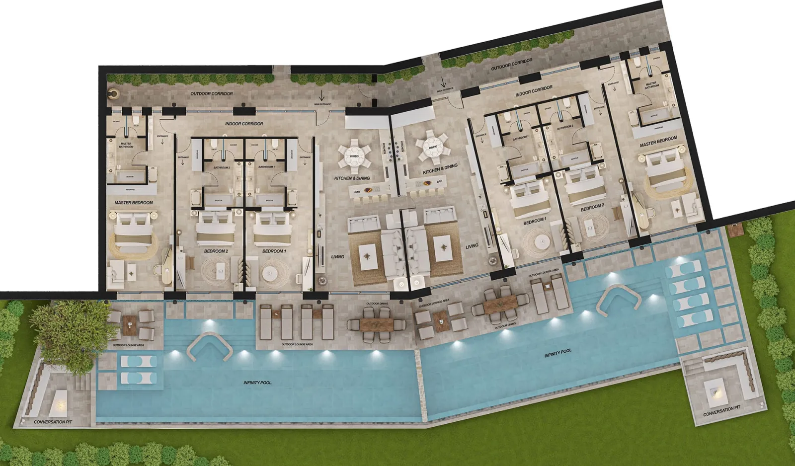 Lesante Cape, Akrotiri, Grčka — The Edge Six Bedroom Sea Front Private Residence