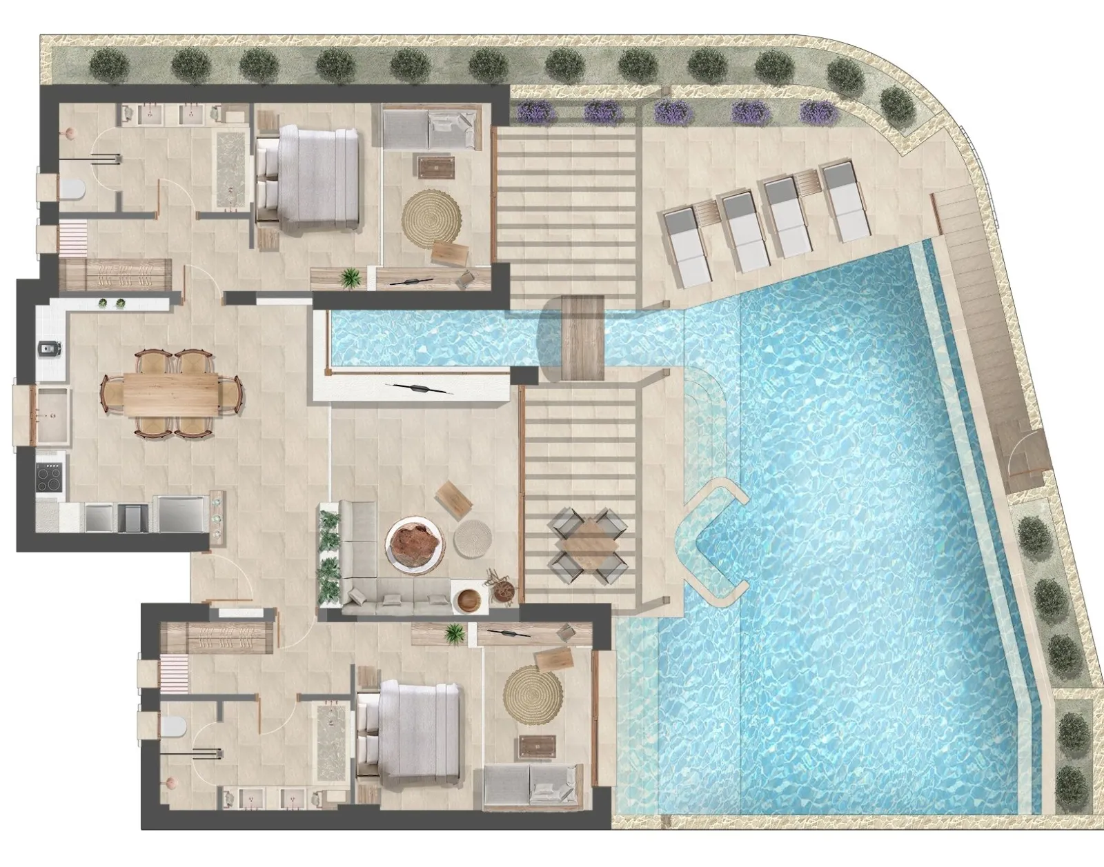 Lesante Cape, Akrotiri, Grčka — Two-Bedroom Sea View Pool Villa