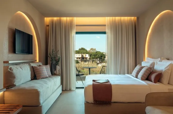 Zeus Eleva Kassandra Lagoon Adults Only (12+), Hanioti, Grčka — Bungalow Suite For Single Use Endless Blue Green Retreat /Essential Collection / Sea View