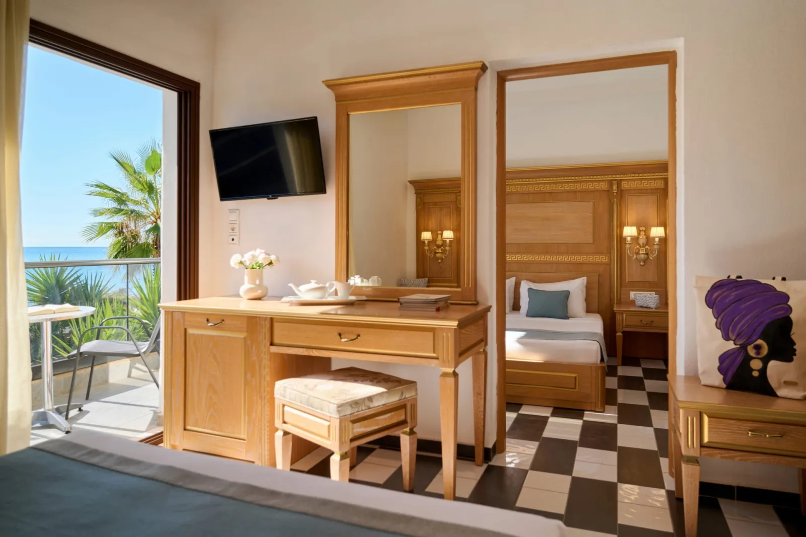 Evlogia Hotel Seafront and Annex by Greek Pride, Skala Furkas, Grčka — Family Room | Beach View
